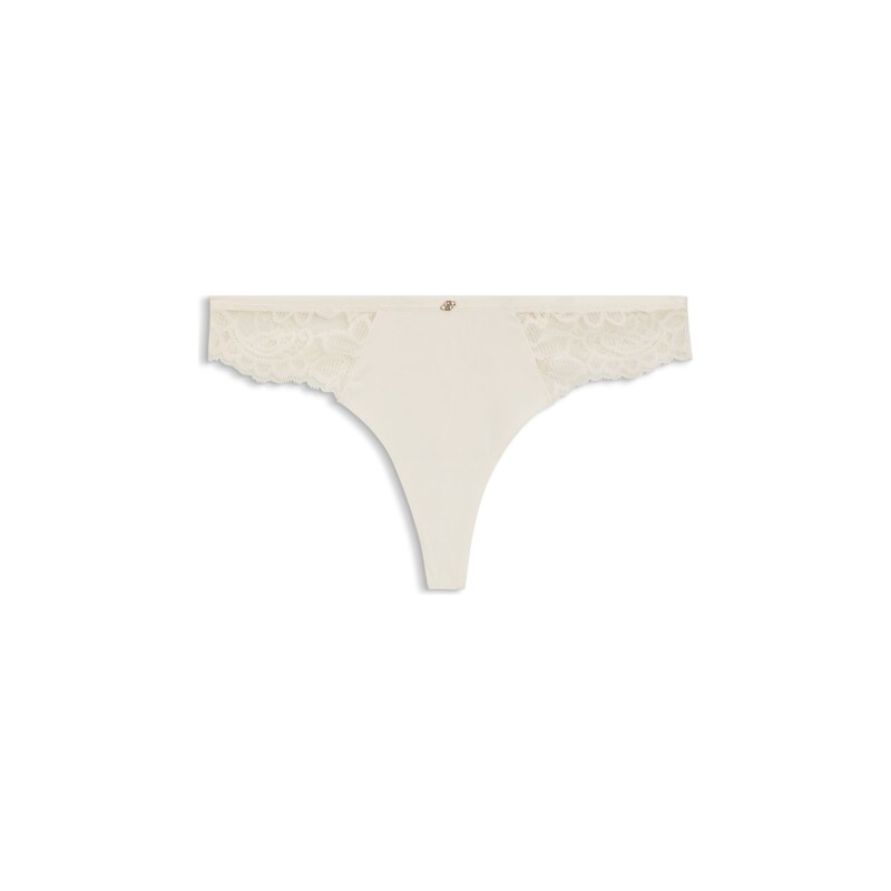 BOSS Lace briefs with mesh pleating and gold charm