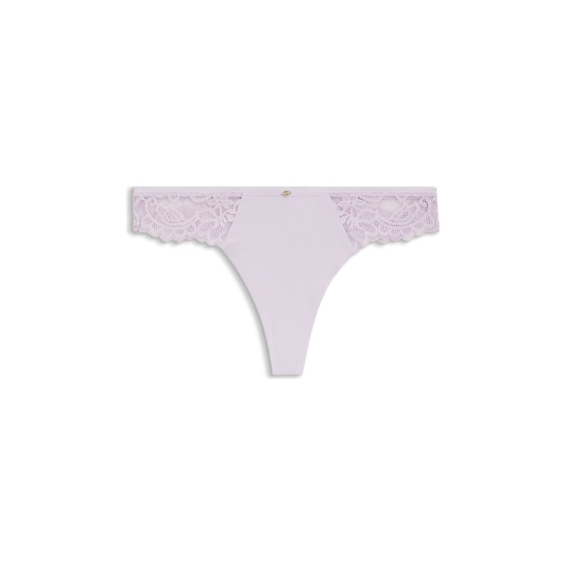 BOSS Lace briefs with mesh pleating and gold charm