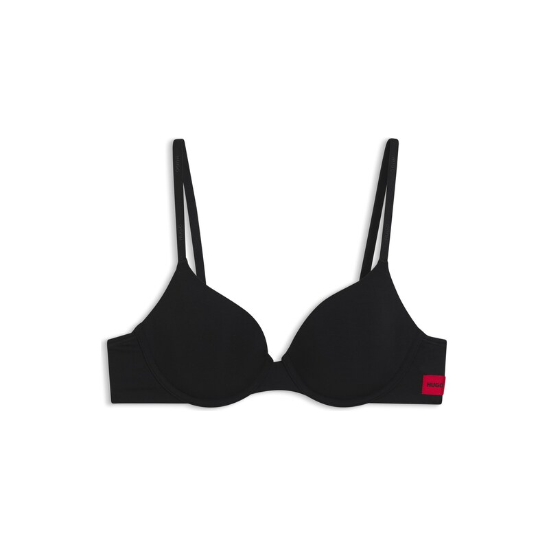 HUGO Padded T-shirt bra with red logo label