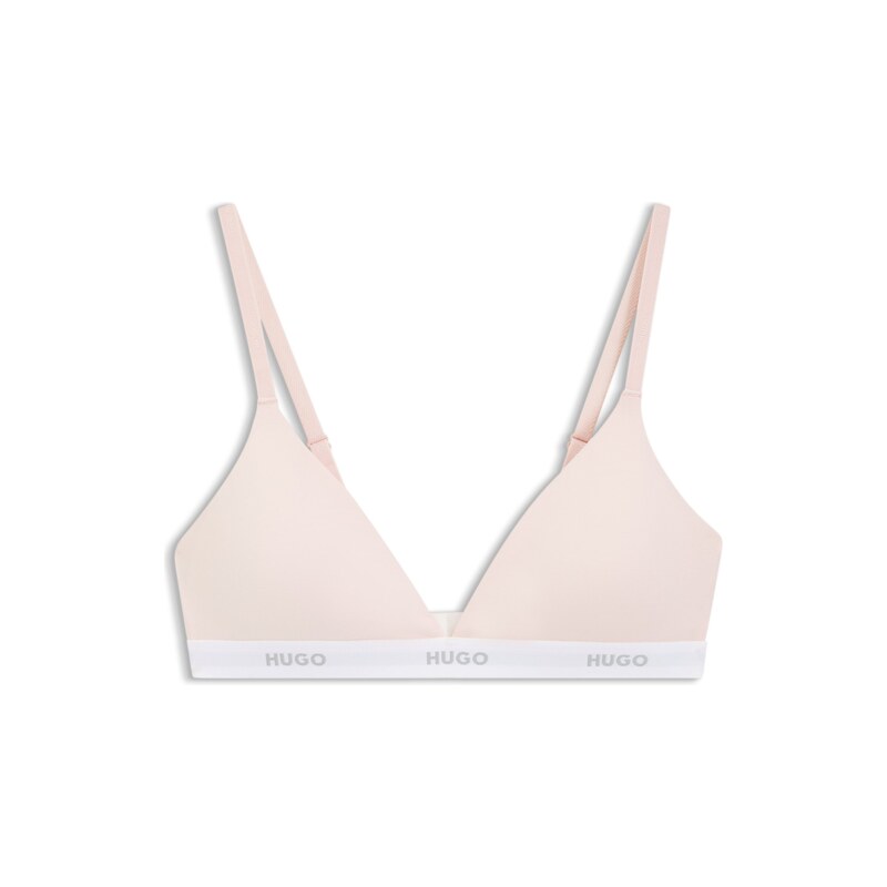 HUGO Triangle bra in stretch cotton with logo band