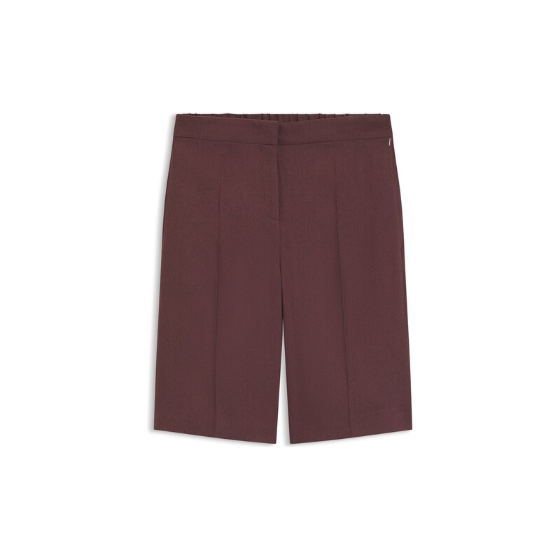 BOSS Relaxed-fit shorts in a linen blend