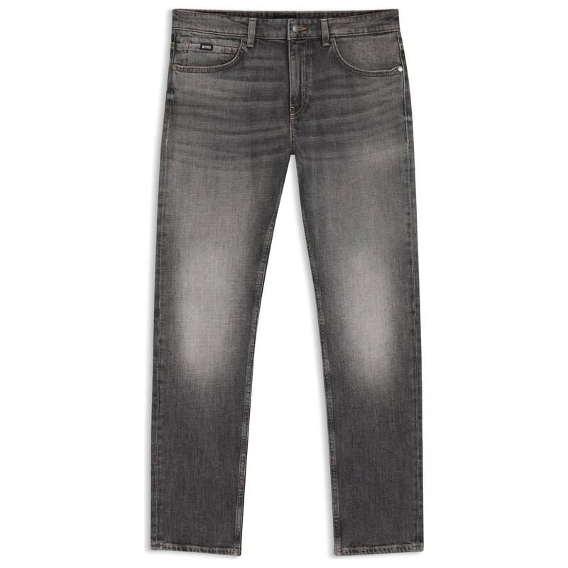 BOSS Delaware slim-fit jeans in black stretch denim