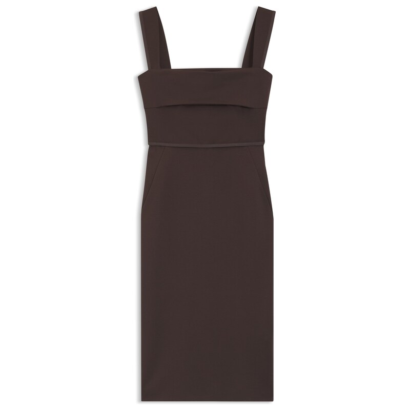 BOSS Slim-fit jersey dress with layered detail