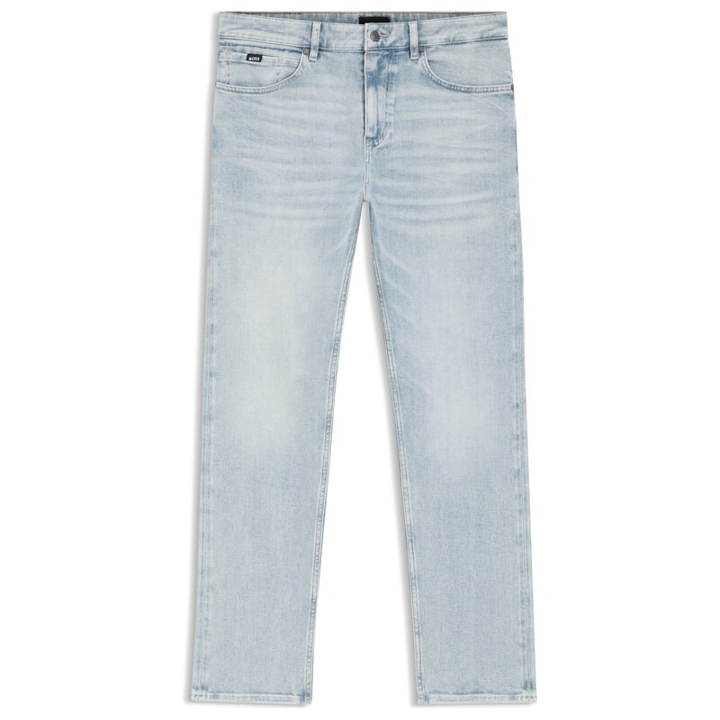 BOSS Straight-fit jeans in blue super-soft stretch denim