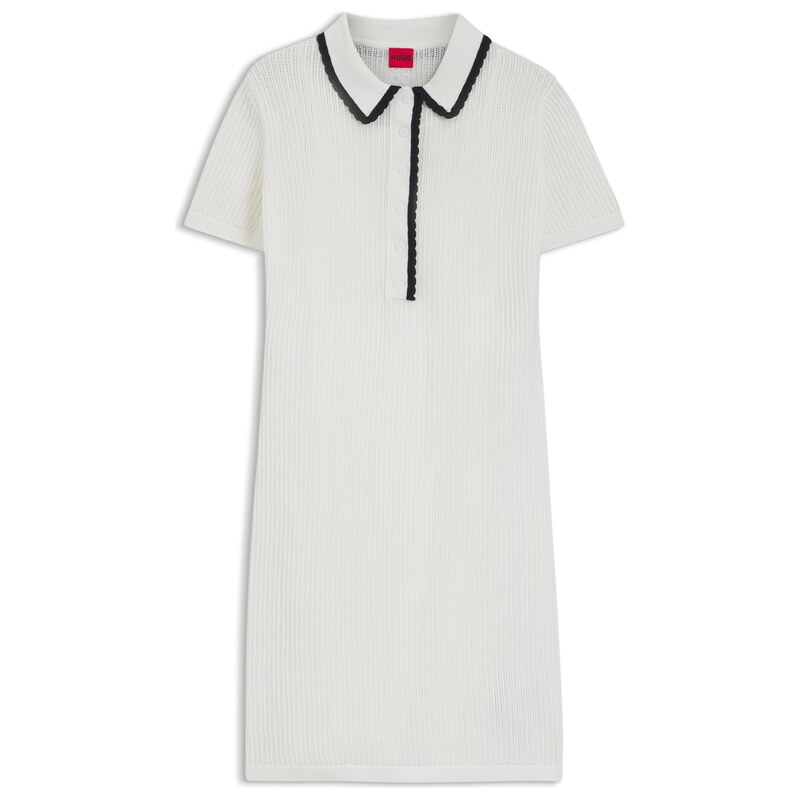 HUGO Cotton dress with polo collar
