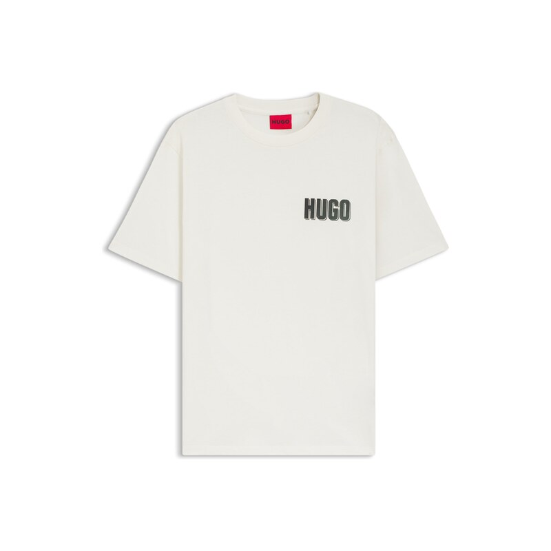 HUGO Cotton-jersey T-shirt with rear graphic