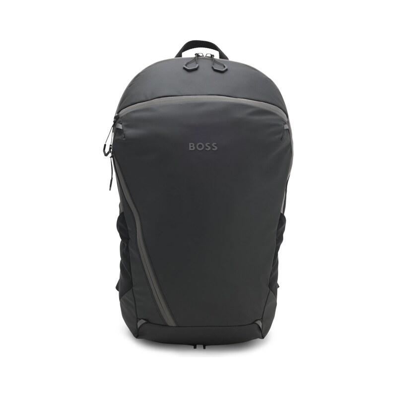 BOSS Faux-leather backpack with reflective details