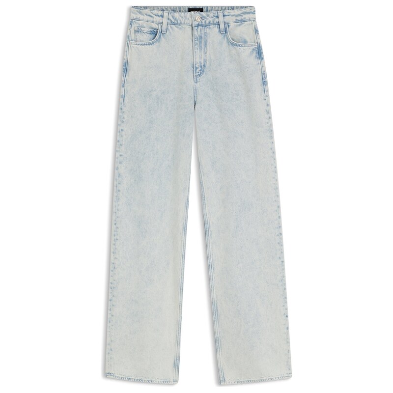 BOSS Boyfriend-fit jeans in super-soft light-blue denim