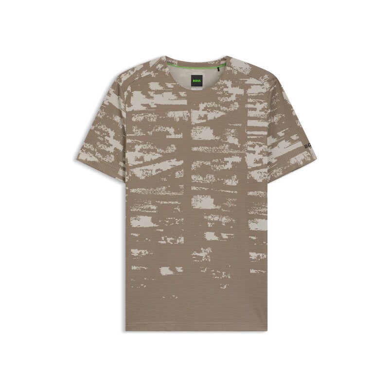 BOSS Active Slim-fit T-shirt with jacquard pattern