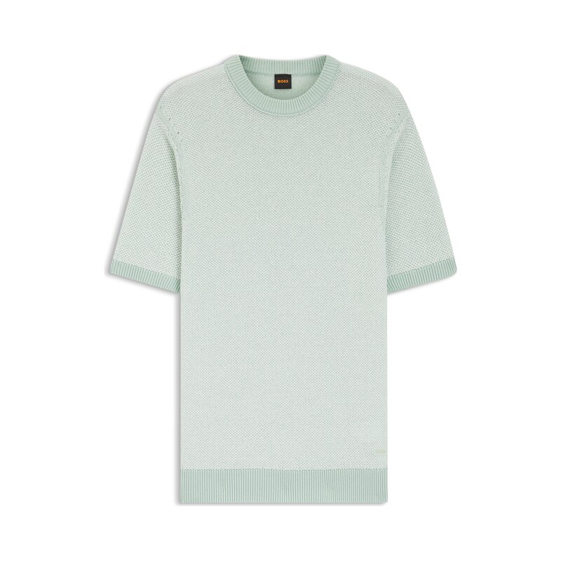 BOSS Cotton-blend knit T-shirt