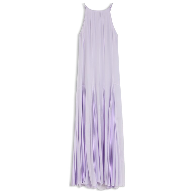 BOSS Sleeveless dress with plissé skirt inserts