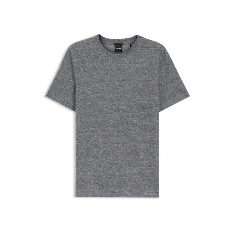 BOSS Regular-fit T-shirt in cotton and linen