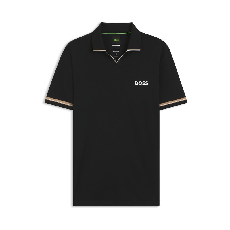 BOSS Active slim-fit polo shirt with signature-stripe details