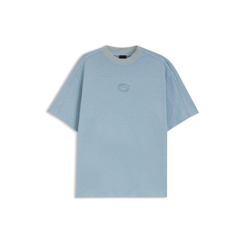 BOSS Interlock-cotton T-shirt with logo artwork