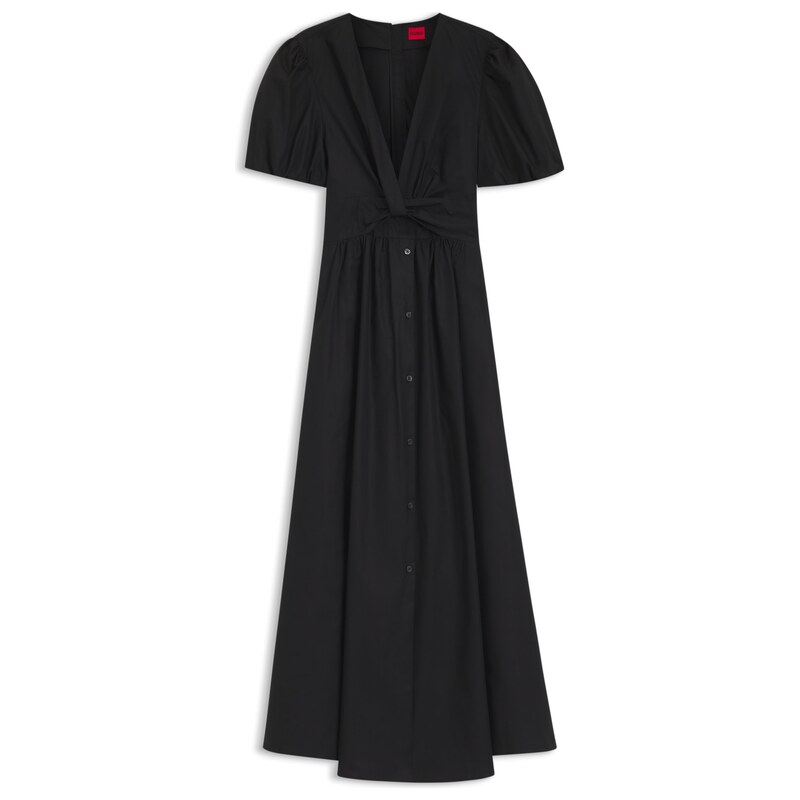 HUGO Maxi dress in cotton with twist front