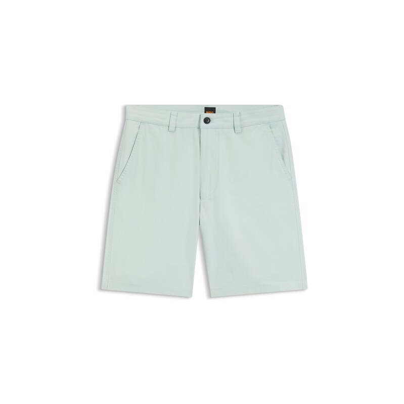 BOSS Chino-style shorts in cotton-rich twill