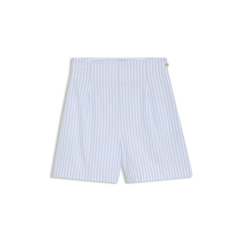 HUGO Cotton-poplin shorts with vertical stripes