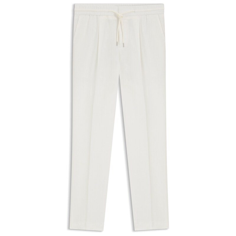 HUGO Slim-fit trousers in cotton and linen