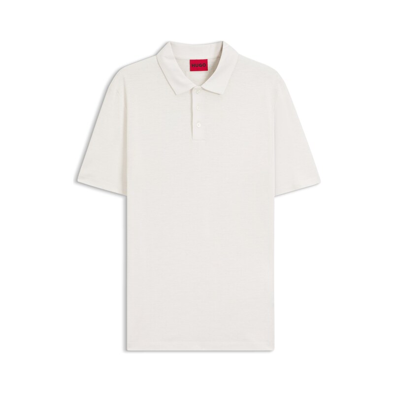 HUGO Slim-fit polo shirt in slub interlock
