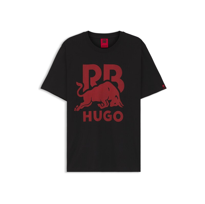 HUGO x RB cotton T-shirt with bull motif