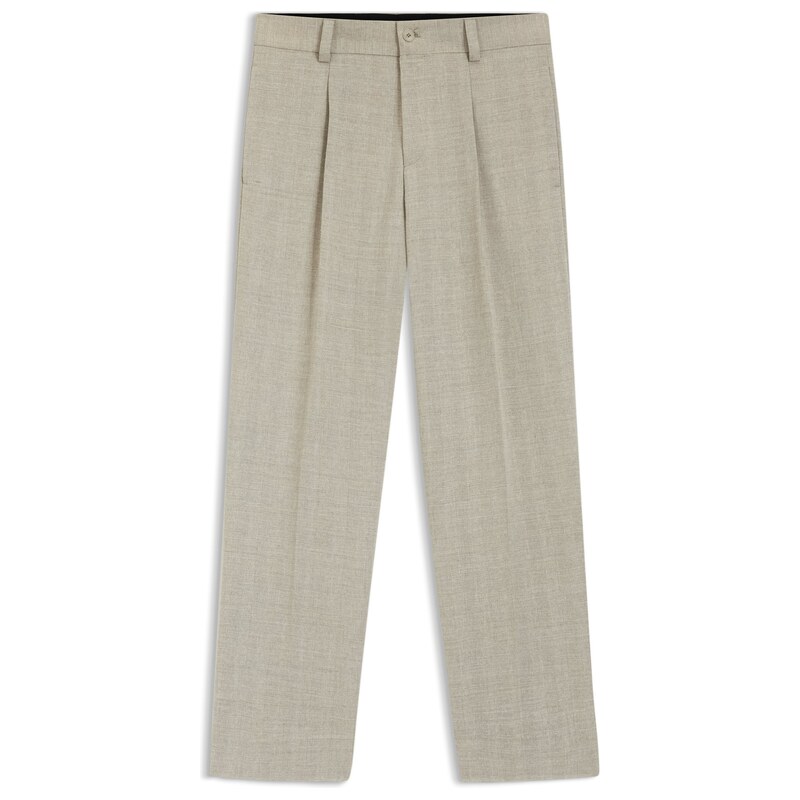 HUGO Modern-fit trousers with herringbone weave