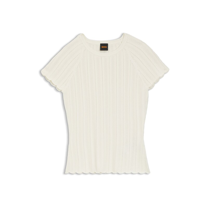 BOSS Slim-fit knitted sweater with wave structure