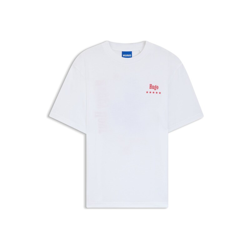 HUGO Cotton-jersey T-shirt with printed artwork