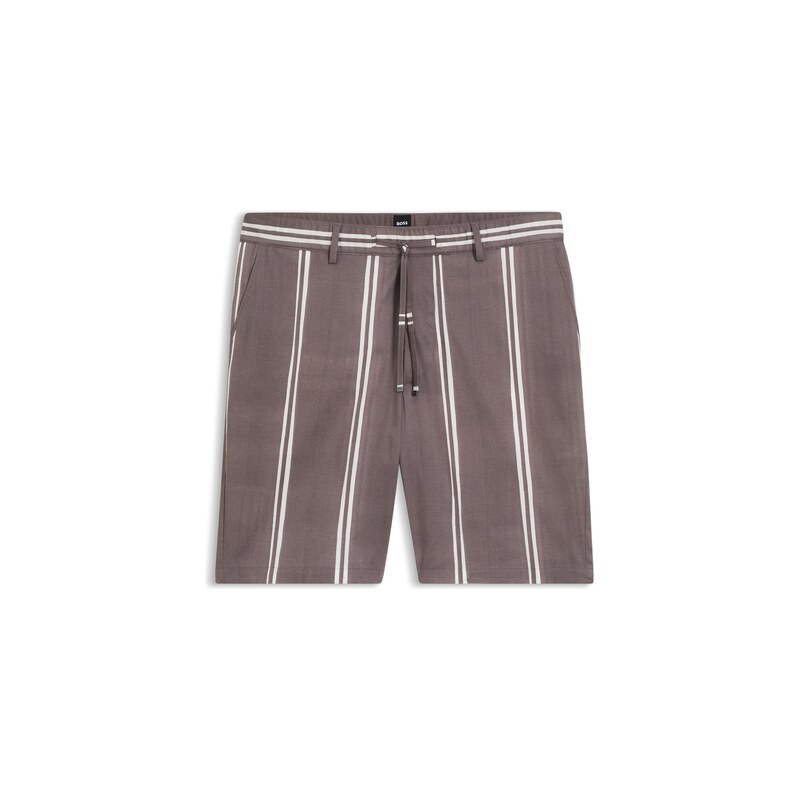 BOSS Stretch-cotton shorts with printed pattern