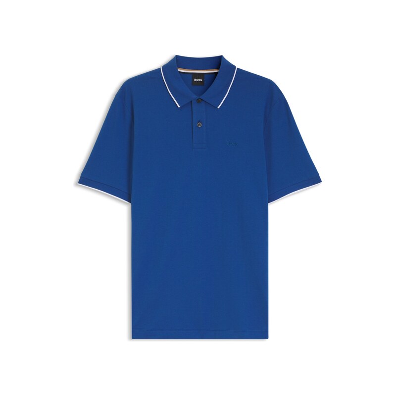 BOSS Cotton-piqué polo shirt with embroidered logo