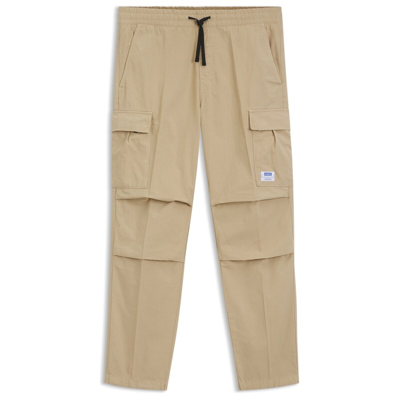 HUGO Relaxed-fit cargo trousers in cotton ripstop
