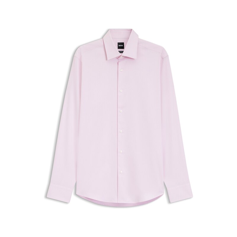 BOSS Regular-fit shirt in easy-iron stretch-cotton dobby