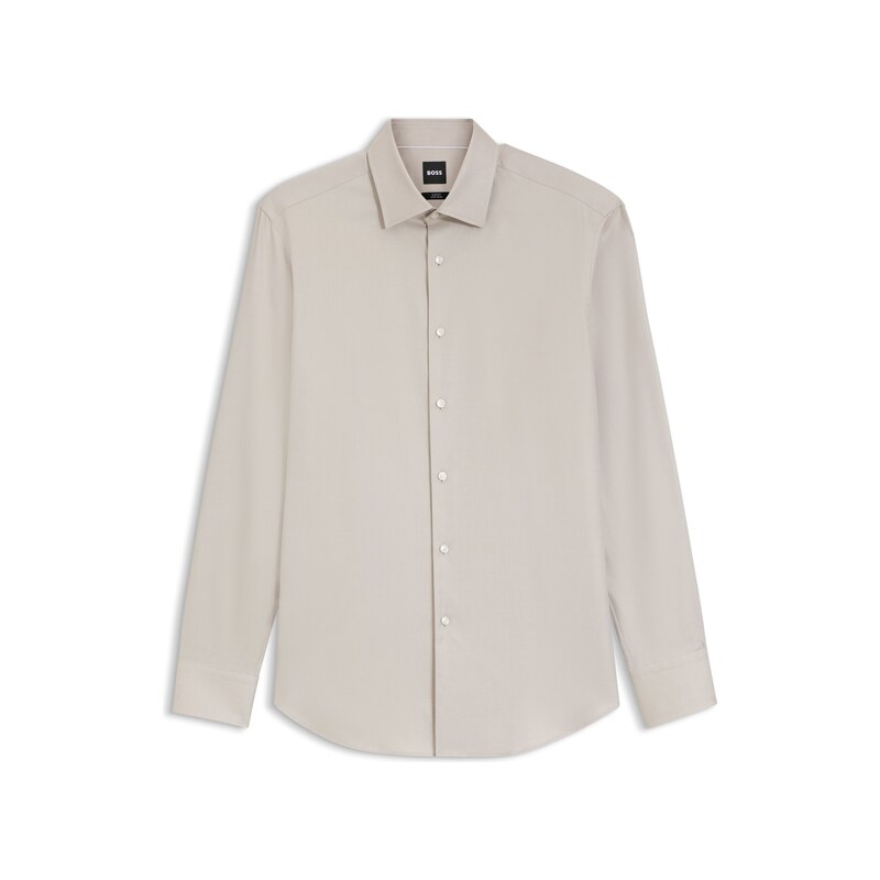 BOSS Slim-fit shirt in easy-iron cotton twill