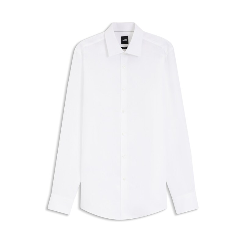 BOSS Slim-fit shirt in Italian-made linen