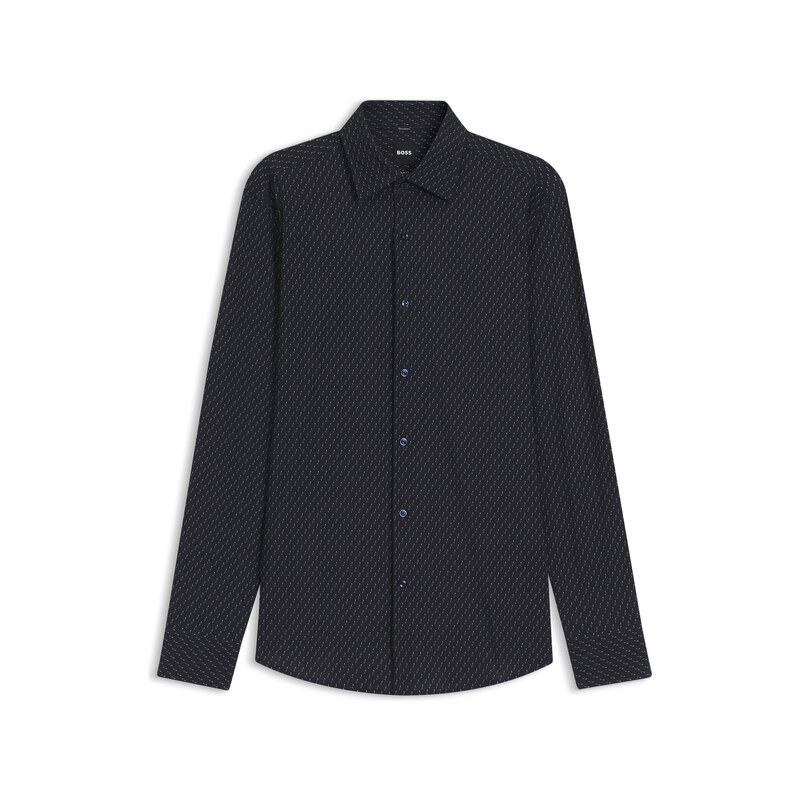 BOSS Slim-fit shirt in printed performance-stretch jersey