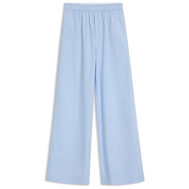 HUGO Regular-fit trousers in striped cotton poplin
