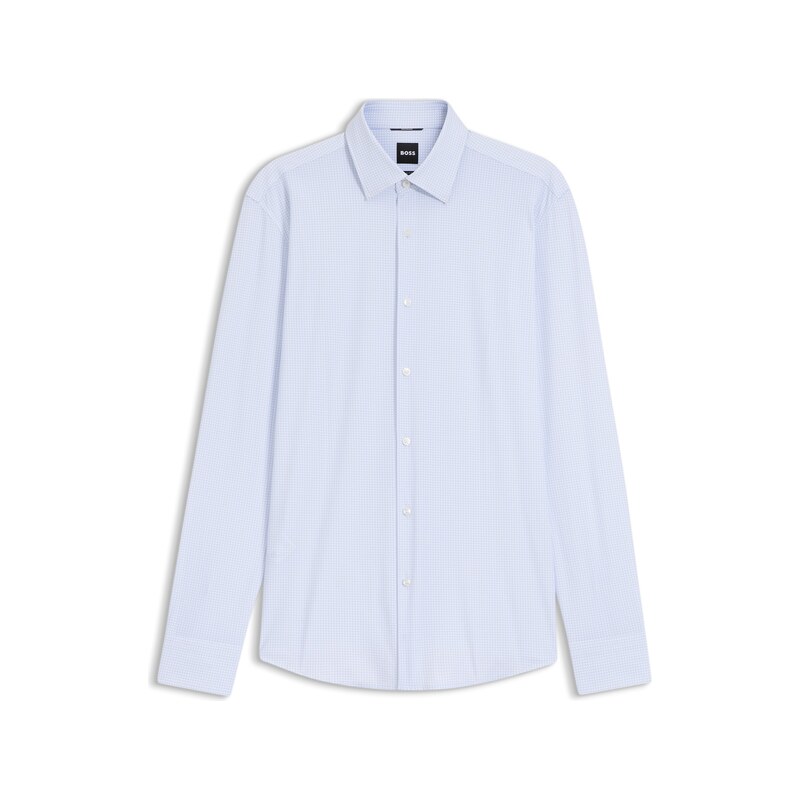 BOSS Slim-fit shirt in printed performance-stretch jersey