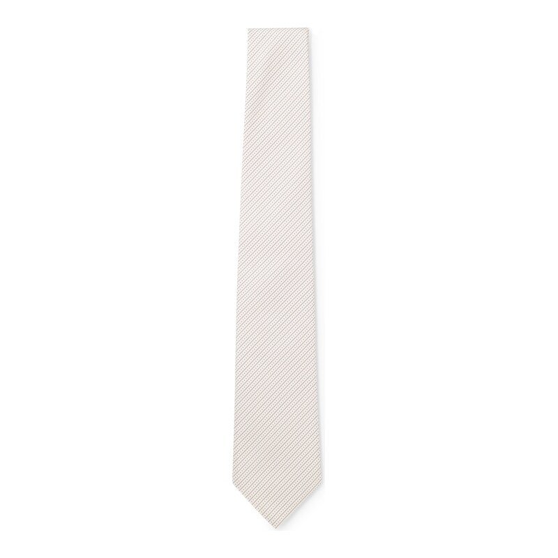 BOSS Diagonal-stripe tie in Italian-made silk jacquard
