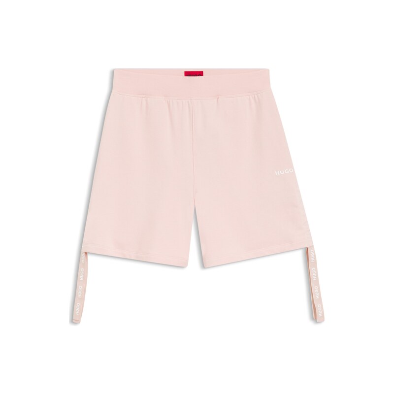 HUGO Logo-print shorts with gathered sides