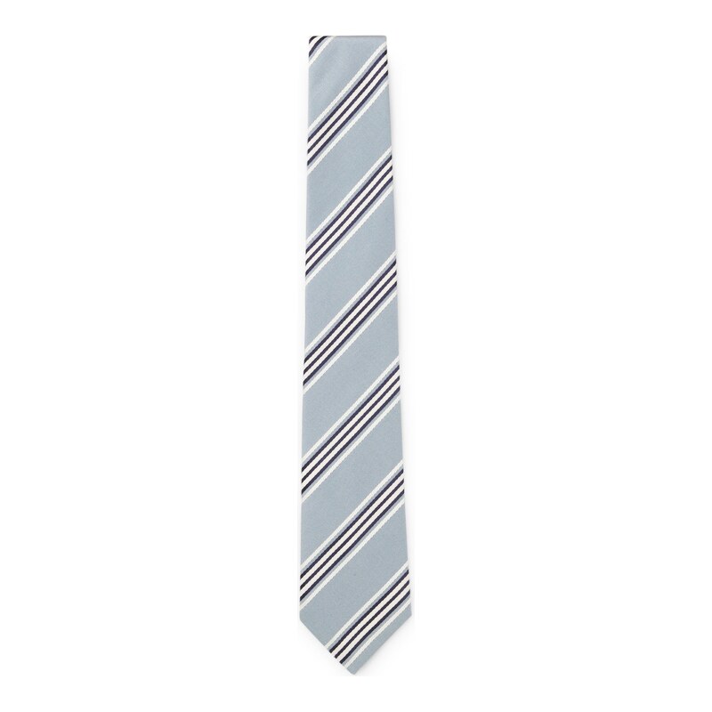 BOSS Silk-cotton tie with diagonal stripe
