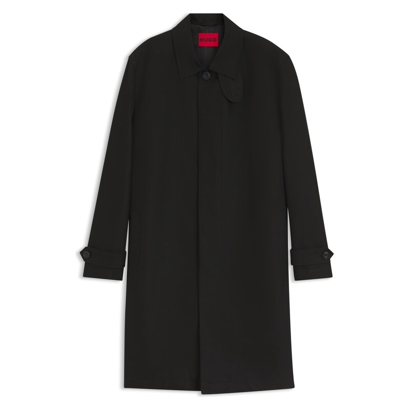 HUGO Water-repellent coat in cotton-blend twill