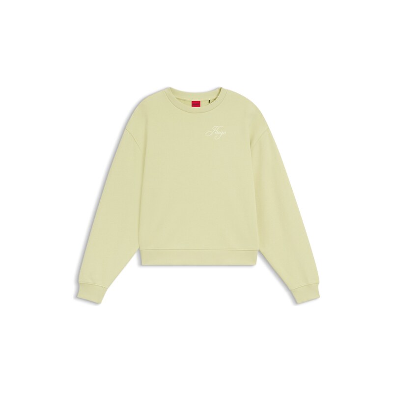 HUGO Cotton-terry sweatshirt with embroidered logo