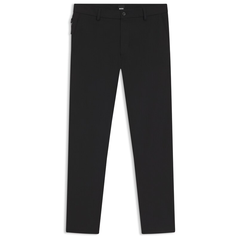 BOSS Modern-fit trousers in cotton-blend twill