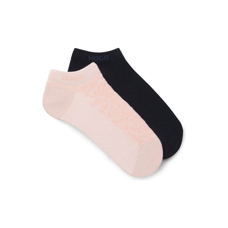 HUGO Two-pack of ankle-length cotton-blend socks