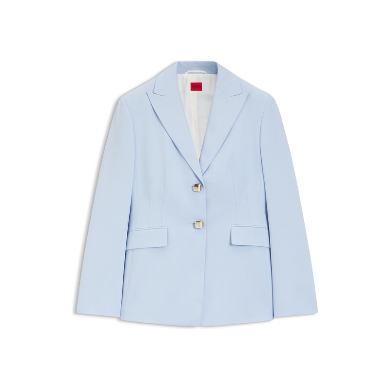 HUGO Regular-fit blazer with gold-tone buttons