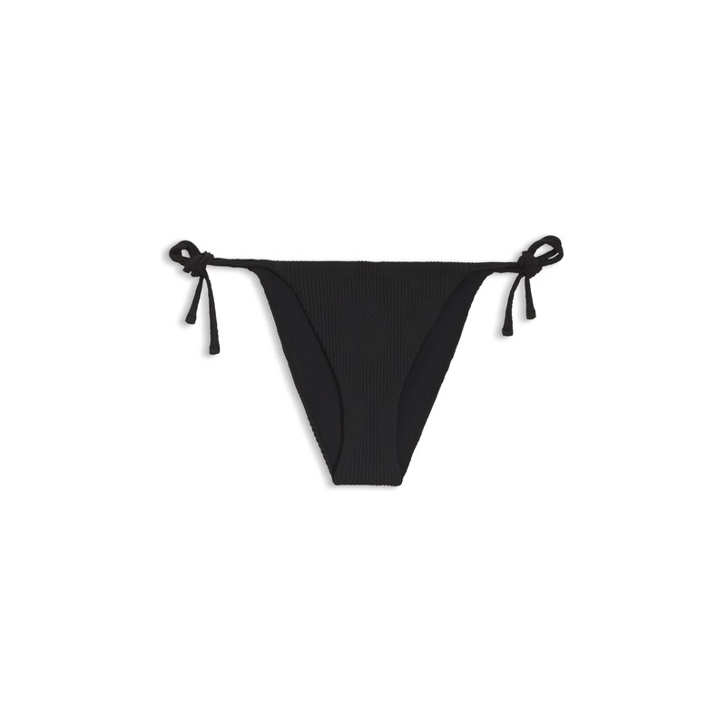 HUGO Tie-side bikini bottoms with structured tropical pattern