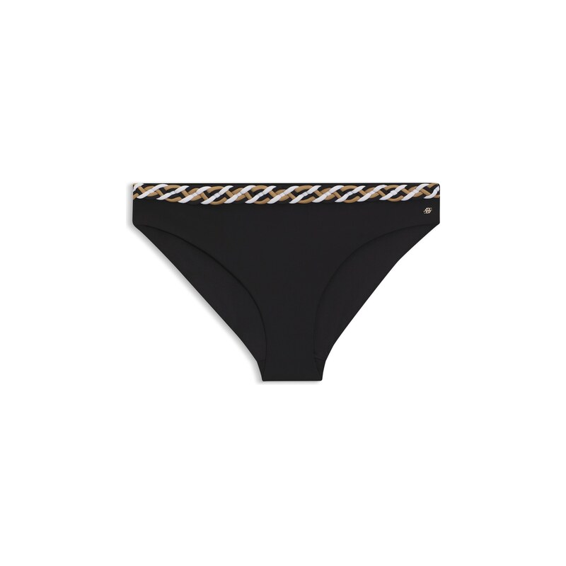 BOSS Bikini bottoms with braided signature-stripe waistband