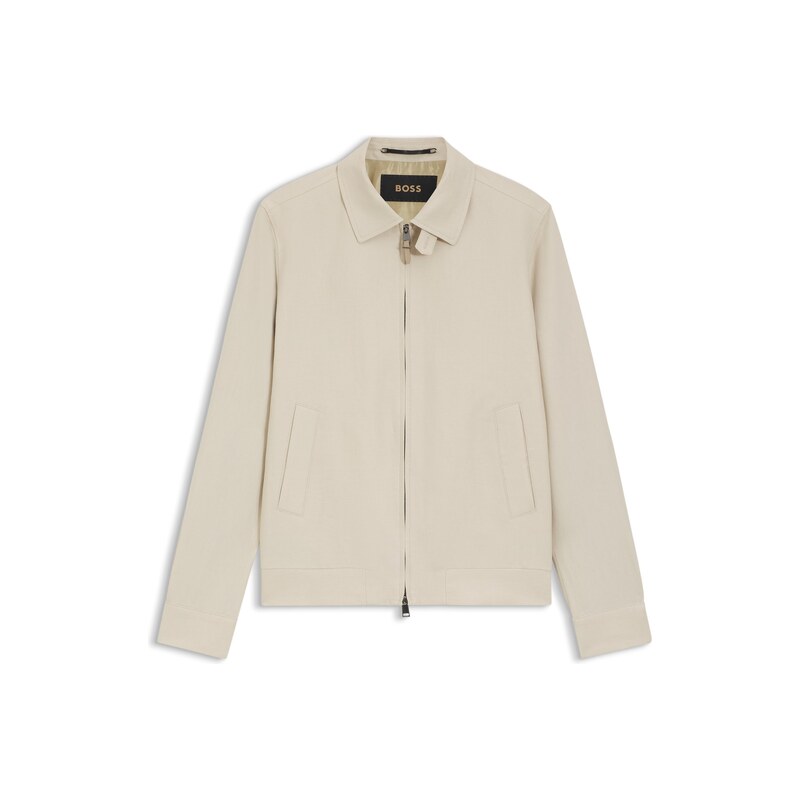 BOSS Slim-fit jacket in linen