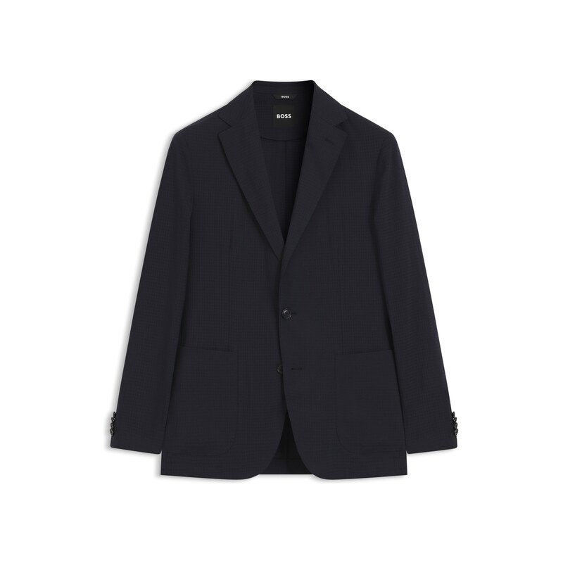 BOSS Packable slim-fit blazer in a washable wool blend