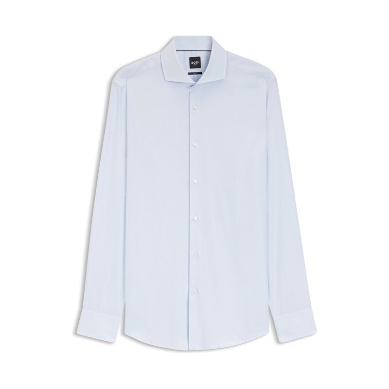 BOSS ONE Slim-fit shirt in a structured cotton blend