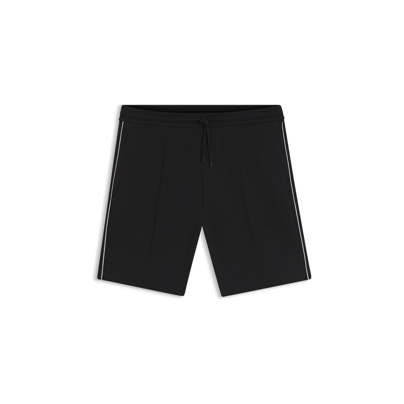 BOSS Cotton-blend shorts with piped trims
